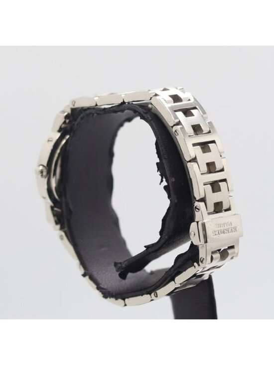 Hermes Clipper Quartz Date White Dial Watch Nam main image 2